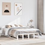 vidaXL Cadre de lit sans matelas blanc 150x200 cm bois de pin massif