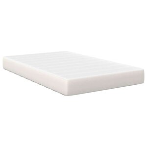 vidaXL Matelas de Lit avec matelas Crème 120 x 190 cm tissu