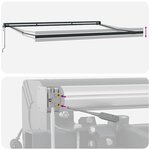 vidaXL Auvent rétractable anthracite et blanc 5x3 m tissu et aluminium