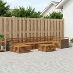 vidaXL Ensemble de canapés d'extérieur 8 Pièces Naturel