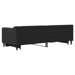 vidaXL Lit de jour avec lit gigogne noir 80x200 cm tissu