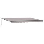 vidaXL Auvent rétractable automatique gris clair 500x300 cm