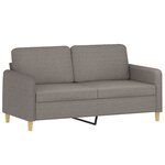 vidaXL Canapé à 2 places Taupe 140 cm Tissu