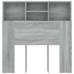 vidaXL Armoire de tête de lit Sonoma gris 100x19x103 5 cm