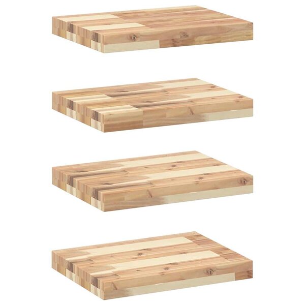 vidaXL Étagères flottantes 4 Pièces 40x30x4 cm acacia massif non traité