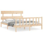 vidaXL Cadre de lit sans matelas 160x200 cm bois massif de pin