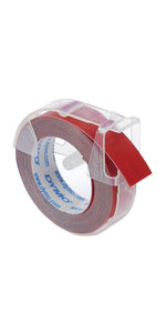 DYMO rubans 3D en blister finition brillante 9mm x 3m Rouge