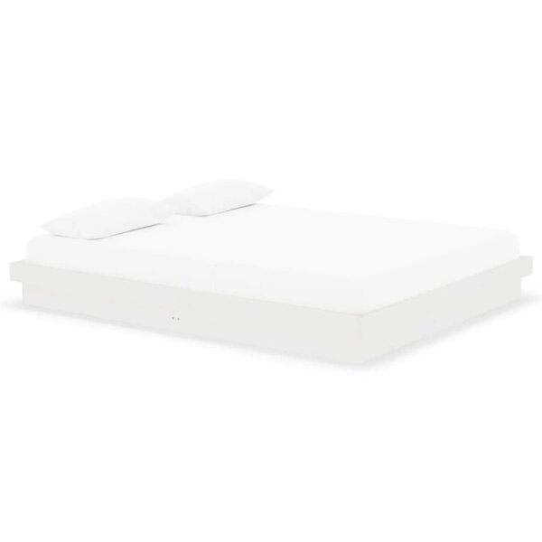 vidaXL Cadre de lit sans matelas blanc bois massif 160x200 cm