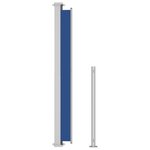 Vidaxl auvent latéral rétractable de patio 200x500 cm bleu