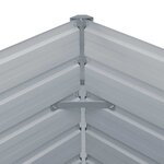 vidaXL Jardinière 160 x 80 x 45 cm Acier galvanisé Anthracite