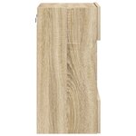 vidaXL Meubles muraux avec lumières LED pour TV 2 Pièces chêne sonoma 40x30x60 5 cm
