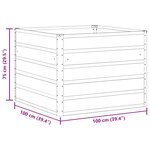 vidaXL Jardinière Gris clair 100 x 100 x 75 cm Acier