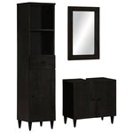 vidaXL Ensemble de meubles de salle de bain 3 Pièces bois manguier massif
