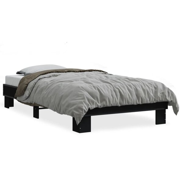 vidaXL Cadre de lit sans matelas noir 90x200 cm