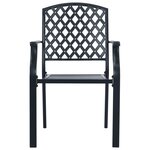 vidaXL Ensemble de chaises de jardin empilables 7 Pièces anthracite