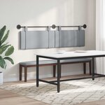 vidaXL Tête de lit suspendue Gris clair Tissu