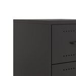 vidaXL Tables de chevet 2 Pièces noir 36x39x43 5 cm acier