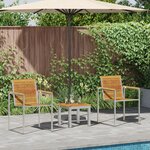 vidaXL Transat avec Chaises de Jardin 3 Pièces en Bois Massif d'Acacia