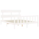 vidaXL Cadre de lit sans matelas blanc 160x200 cm bois de pin massif