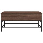 vidaXL Table basse chêne marron 100x50x45cm bois d'ingénierie et métal