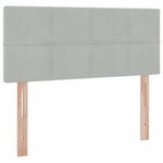 vidaXL Lit de Rangement avec matelas Gris clair 120 x 190 cm Velours