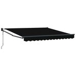 vidaXL Auvent Rétractable Noir 350 x 250 cm Polyester et Aluminium