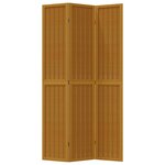 vidaXL Cloison de séparation 3 panneaux marron bois paulownia massif