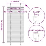 vidaXL Store plissé blanc 55x100 cm largeur du tissu 54 4 cm polyester