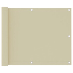 vidaXL Écran de balcon Crème 75x300 cm Tissu Oxford