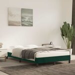 vidaXL Cadre de lit sans matelas vert foncé 120x190 cm velours