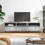 vidaXL Meuble TV gris béton 150x30x44 5 cm bois d'ingénierie