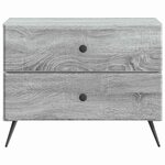vidaXL Cabinet de chevet Sonoma gris 62 x 34 5 x 47 5 cm