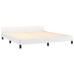 vidaXL Cadre de lit avec tête de lit Blanc 160x200 cm Similicuir