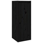 vidaXL Armoires murales 2 Pièces Noir 30x30x80 cm Bois de pin massif