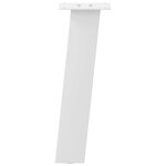 vidaXL Pieds de table basse 4 pièces Blanc 30 cm Acier