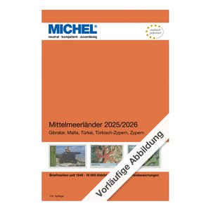 Catalogue de cotation Michel timbres de pays méditerranéennes 2025-2026.