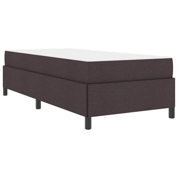 vidaXL Lit à ressorts Marron 90 x 200 cm Tissu  Bois Engineered