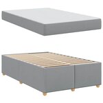 vidaXL Cadre de lit avec matelas Gris clair 120 x 200 cm tissu
