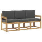 vidaXL Ensemble de canapés d'extérieur 3 pc