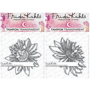 2 Tampons transparents - Passiflore 1 + Passiflore 3 - 9 5 x 6 5 cm