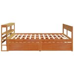 vidaXL Cadre de lit sans matelas cire marron 180x200cm bois pin massif