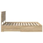 vidaXL Cadre de lit Chêne Sonoma 150 x 200 cm Bois d'ingénierie