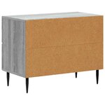 vidaXL Cabinet de chevet avec tiroir Sonoma gris 62 x 34 5 x 47 5 cm