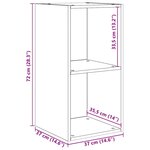 vidaXL Cabinet TV Chêne noir 37 x 37 x 72 cm Bois d'ingénierie