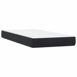 vidaXL Sommier à lattes de lit avec matelas noir 80x220 cm velours