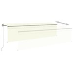 vidaXL Auvent automatique store capteur de vent et LED 5x3 m Crème