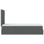vidaXL Cadre de lit ottoman avec matelas gris foncé 80x200 cm tissu