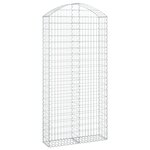 vidaXL Panier de gabions arqué 100x30x200/220 cm Fer galvanisé