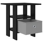 vidaXL Table de chevet Chêne noir 41 x 40 x 45 cm Bois d'ingénierie