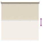 vidaXL Store enrouleur Protection UV Beige 120 x 140 cm Polyester